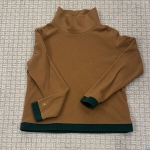 Dudley Stephens Tan and Green Turtleneck Fleece